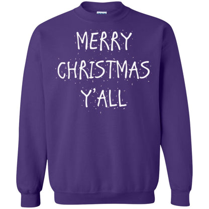 Christmas T-shirt Merry Christmas Y_all Purple