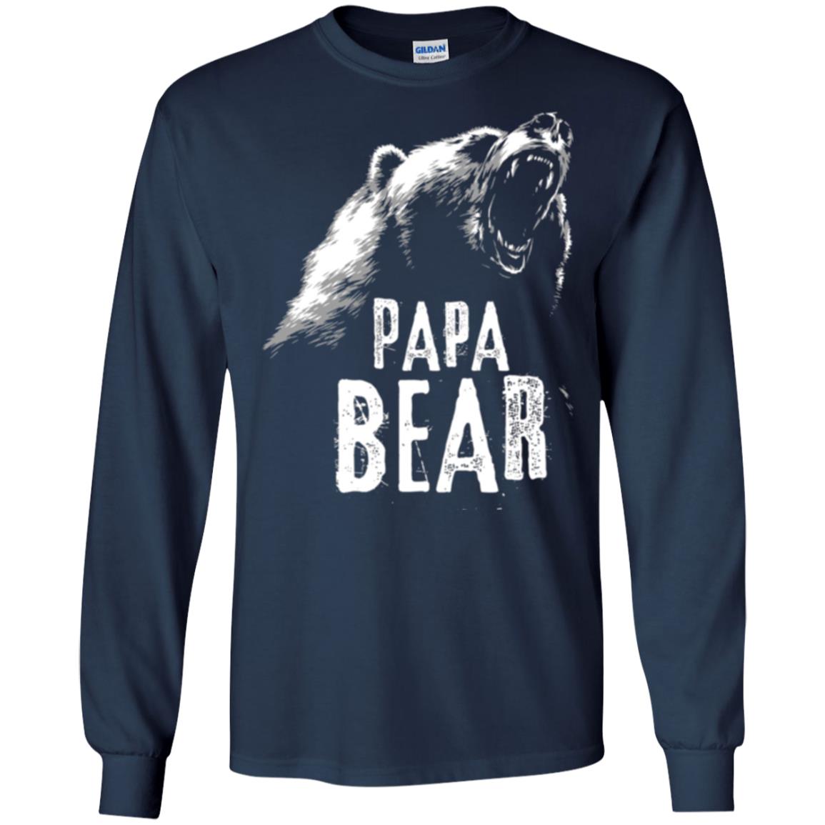 Papa Bear Best Dad For Fathers Day T-shirt Navy