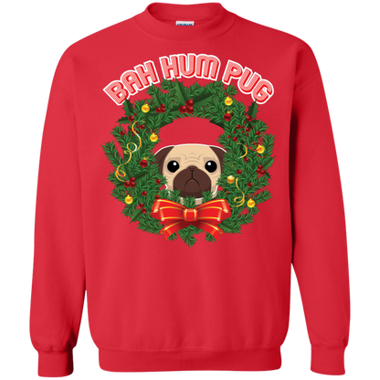 Christmas T-Shirt Bah Hum Pug Red