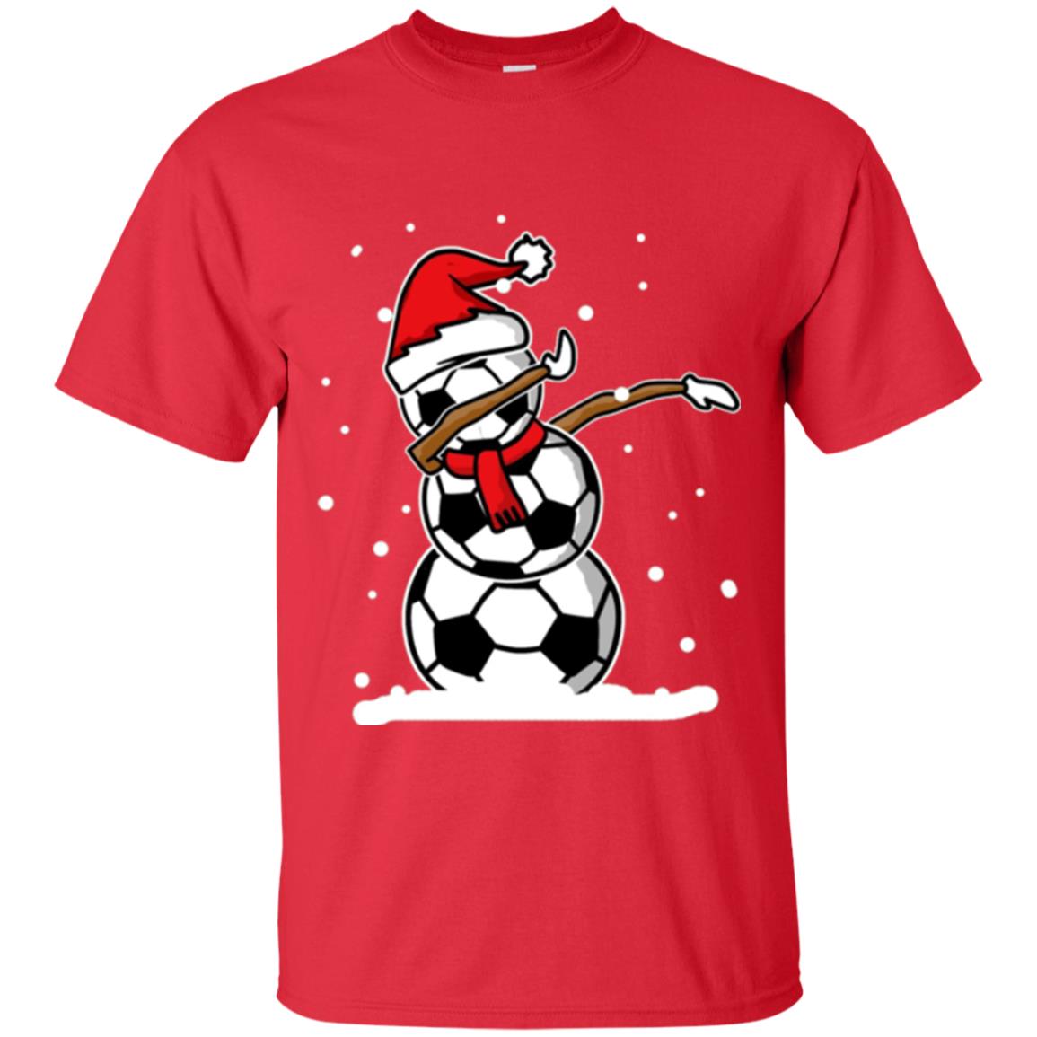 Christmas T-shirt Dabbing Snowman Ball Red