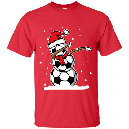 Christmas T-shirt Dabbing Snowman Ball Red