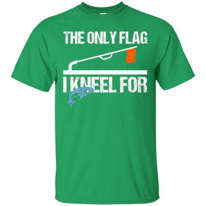 Fishing Lovers T-shirt The Only Flag I Kneel For Irish Green
