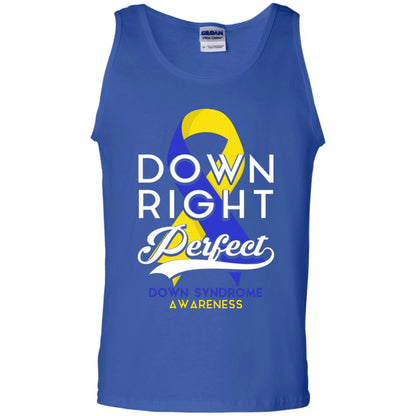 Down Right Perfect Down Syndrome Awareness T-shirt Royal