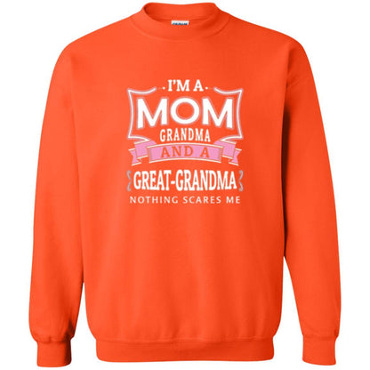 Nana T-shirt Nothing Scares Me I_m Mom Grandma Orange