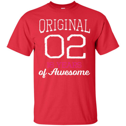 16th Birthday T-shirt Cute Original 2002  16 Years Of Awesome