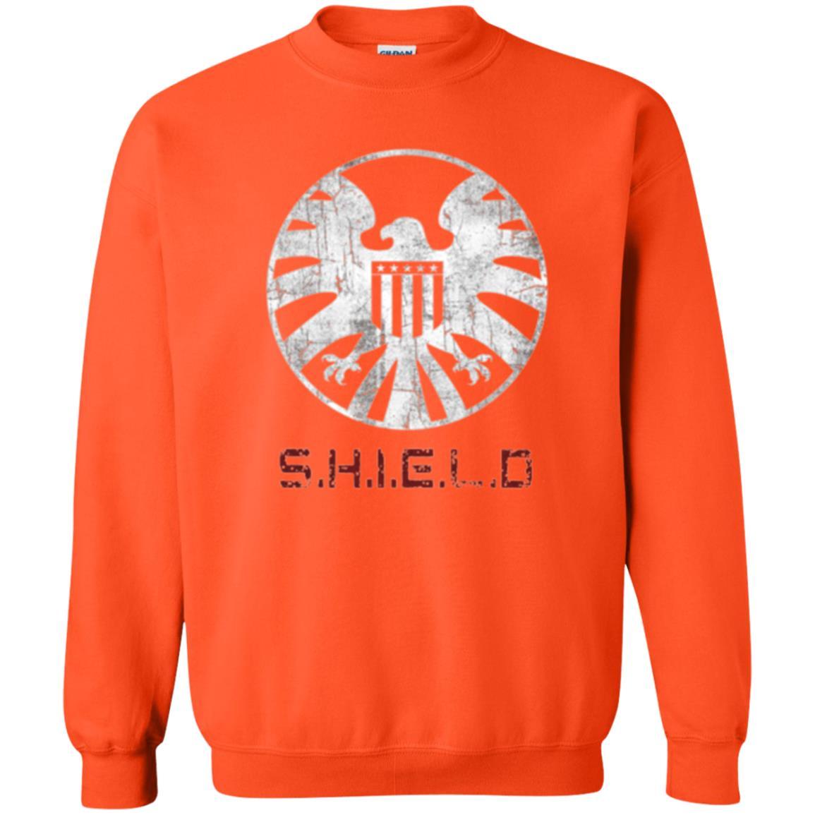 Film T-shirt Agents Of Shield Distressed Logo Graphic Orange