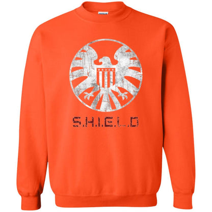 Film T-shirt Agents Of Shield Distressed Logo Graphic Orange