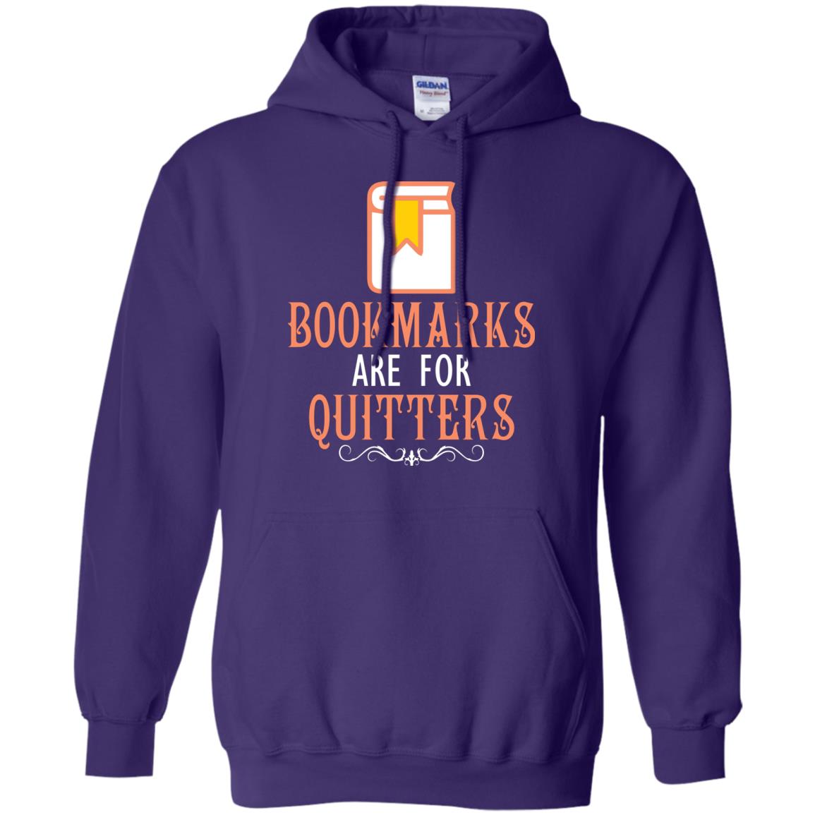 Bookmarks Are For Quitters Book Reader T-shirt Purple