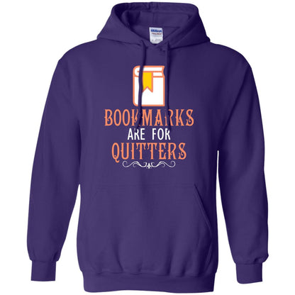 Bookmarks Are For Quitters Book Reader T-shirt Purple
