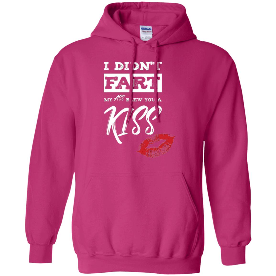 Funny Kiss T-shirt I Didn_t Fart My Ass Blew You A Kiss Heliconia