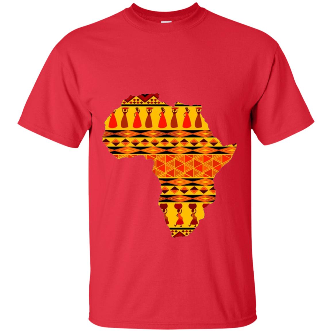 African Pride Ankara Tribal Pattern T-shirt Red