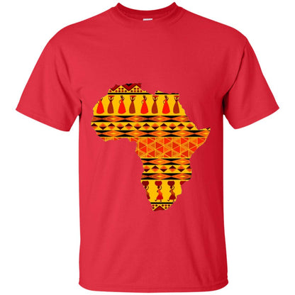 African Pride Ankara Tribal Pattern T-shirt Red