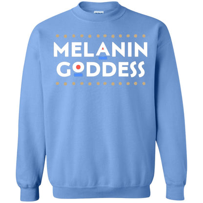 Melanin Goddess African T-shirt Black Girl Poppin_ Carolina Blue