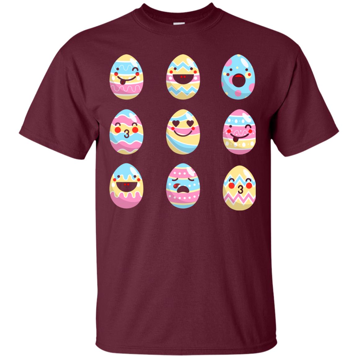Egg Emoji Easter Happy Egg Hunt For Kids T-shirt Maroon