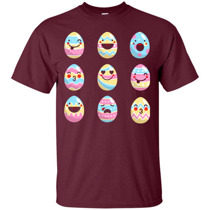 Egg Emoji Easter Happy Egg Hunt For Kids T-shirt Maroon