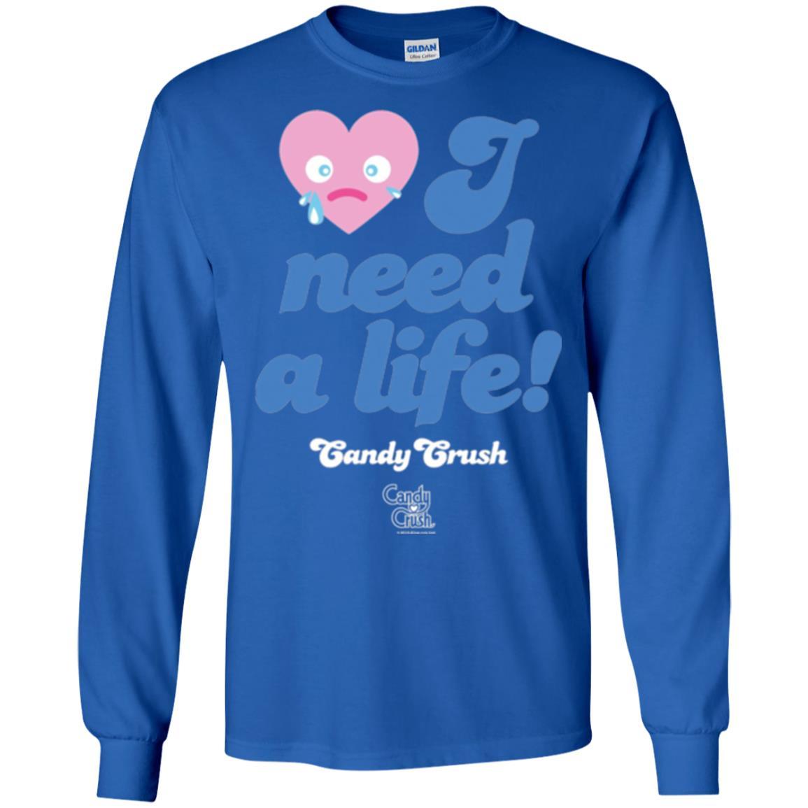 Gamer T-shirt I Need A Life T-shirt Royal