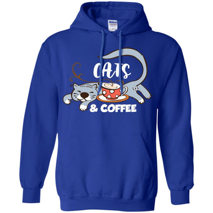 A Good Day Start With Cat And Coffee Cat Lover T-shirt Royal