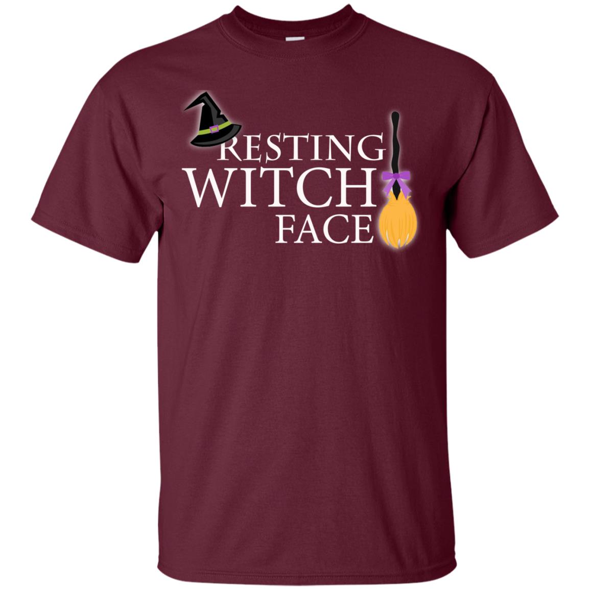 Reasting Witch Face Shirt Maroon