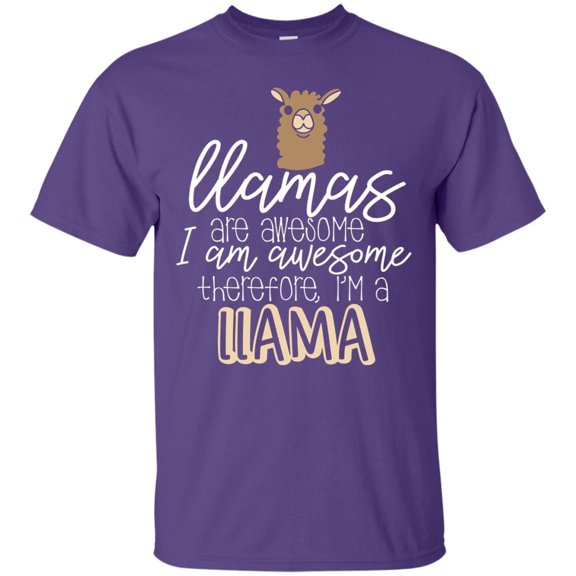 Llamas Are Awesome I Am Awesome Im A Llama T-shirt Purple
