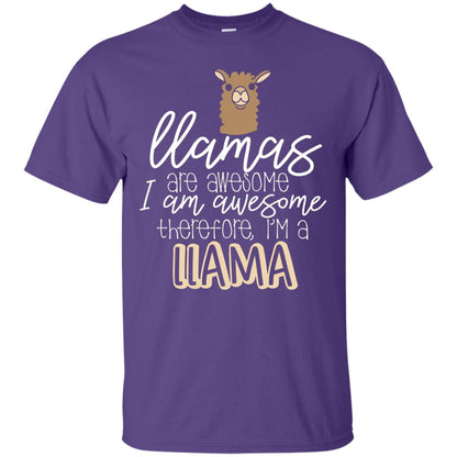 Llamas Are Awesome I Am Awesome Im A Llama T-shirt Purple