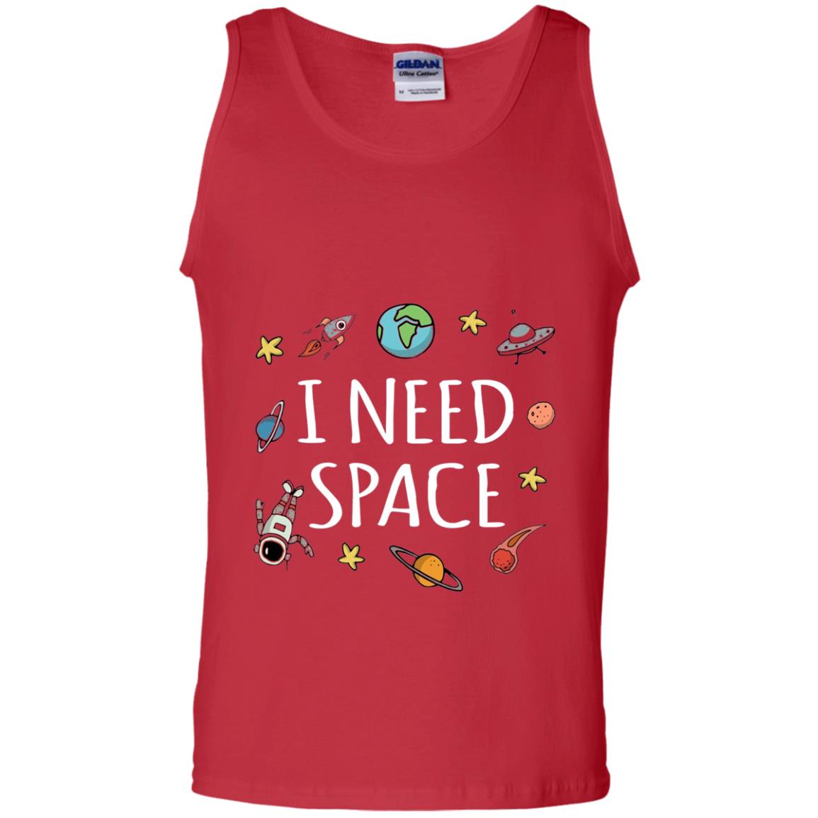Funny I Need Space T-shirt Red