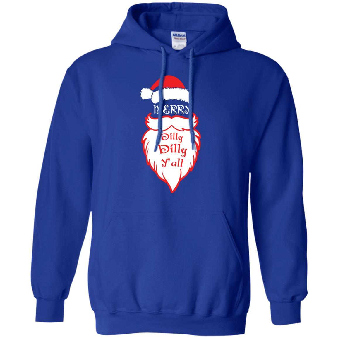 Christmas T-shirt Merry Dilly Dilly Y'all Royal