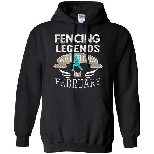Fencing Legends Are Born In February Fencing Lover T-shirt Black