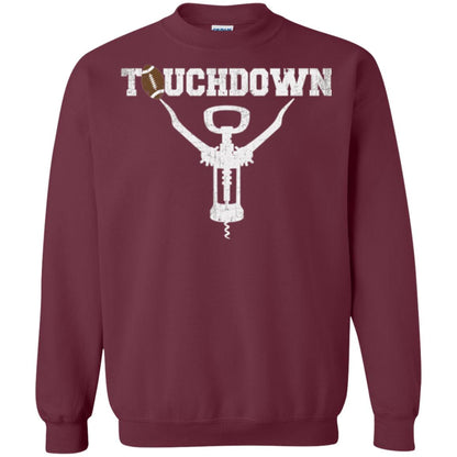 Football T-shirt Touchdown Funny Football Wine Lovers Maroon