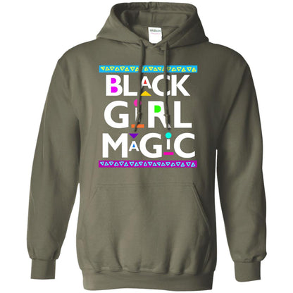 Black Girl Magic T-shirt Women_s Black History Military Green