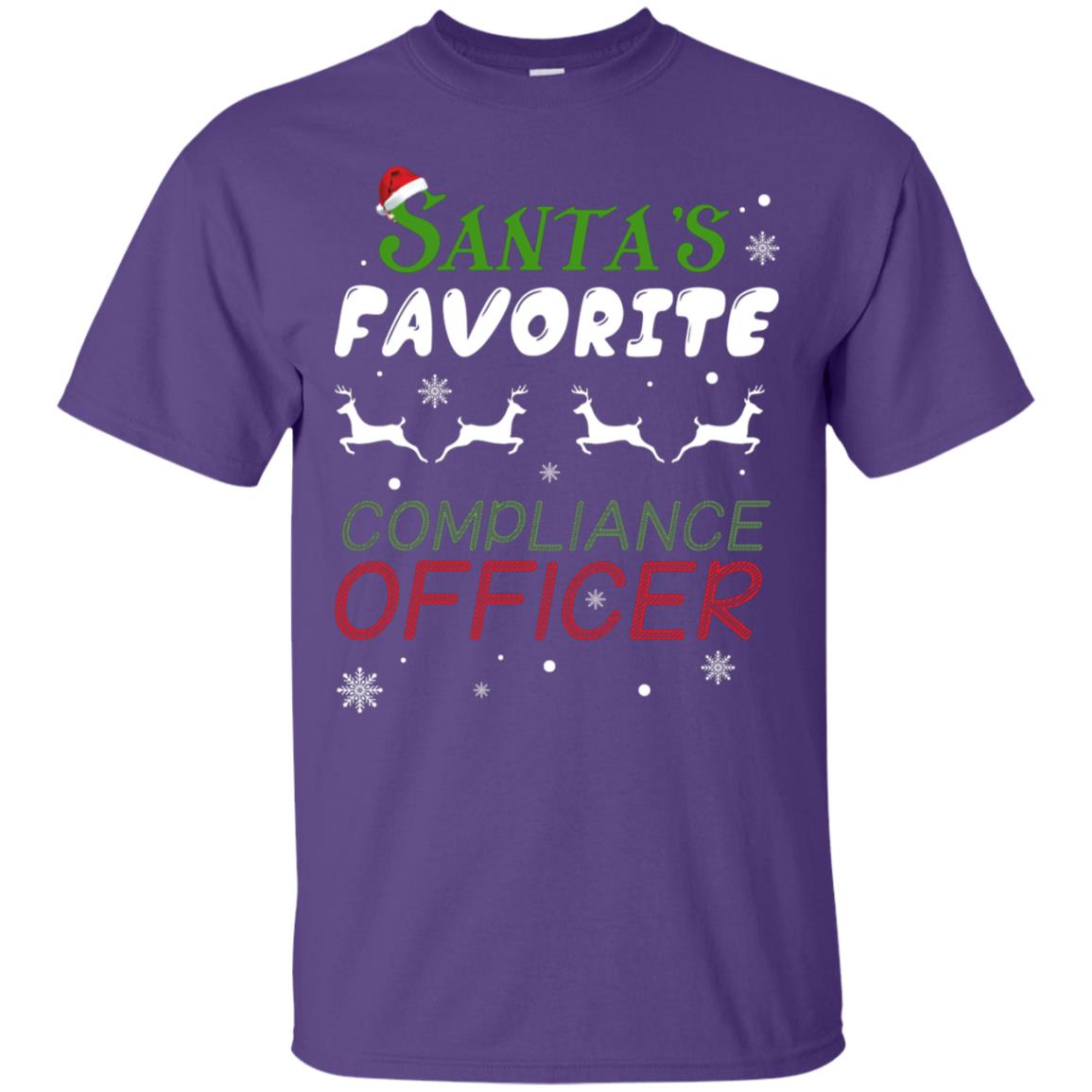 Santa's Favorite Compliance Officer X-mas Shirt Purple