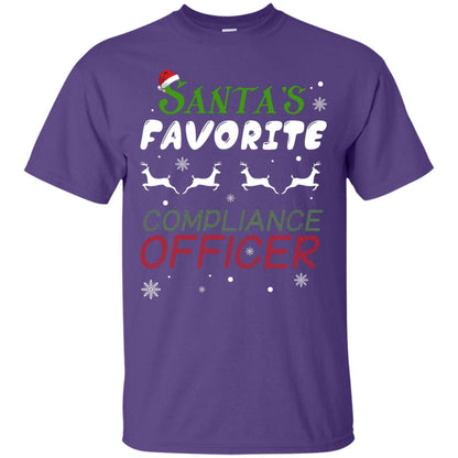 Santa's Favorite Compliance Officer X-mas Shirt Purple
