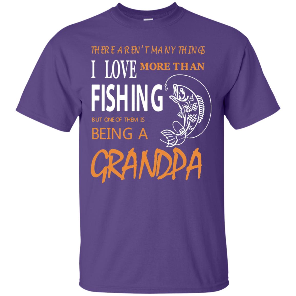 Fishing Grandpa Shirt I Love More Than Fishing Purple