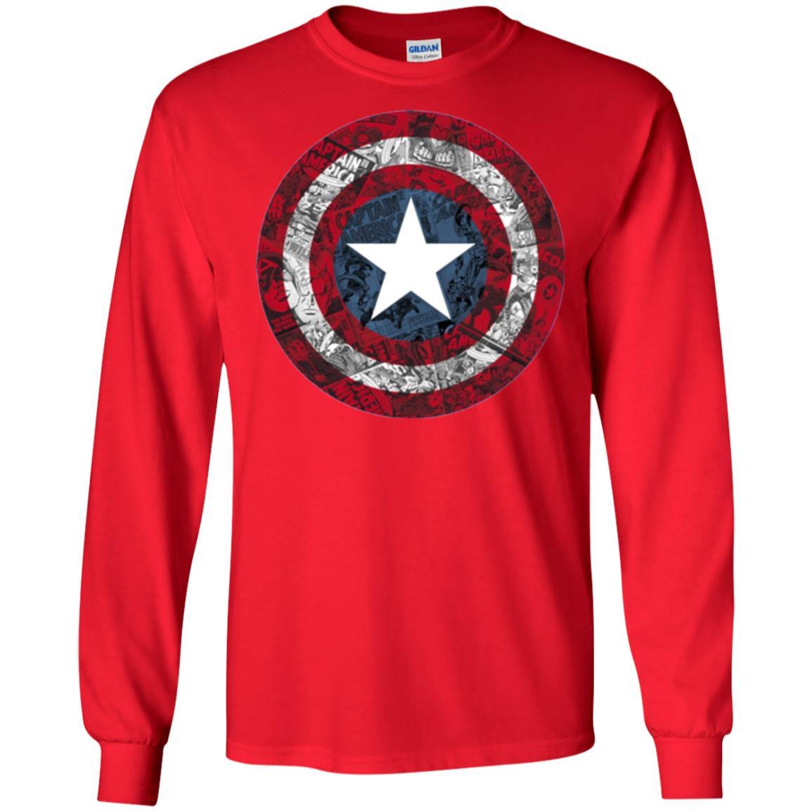 Film T-shirt Captain America Avengers Shield Comic Graphic Red
