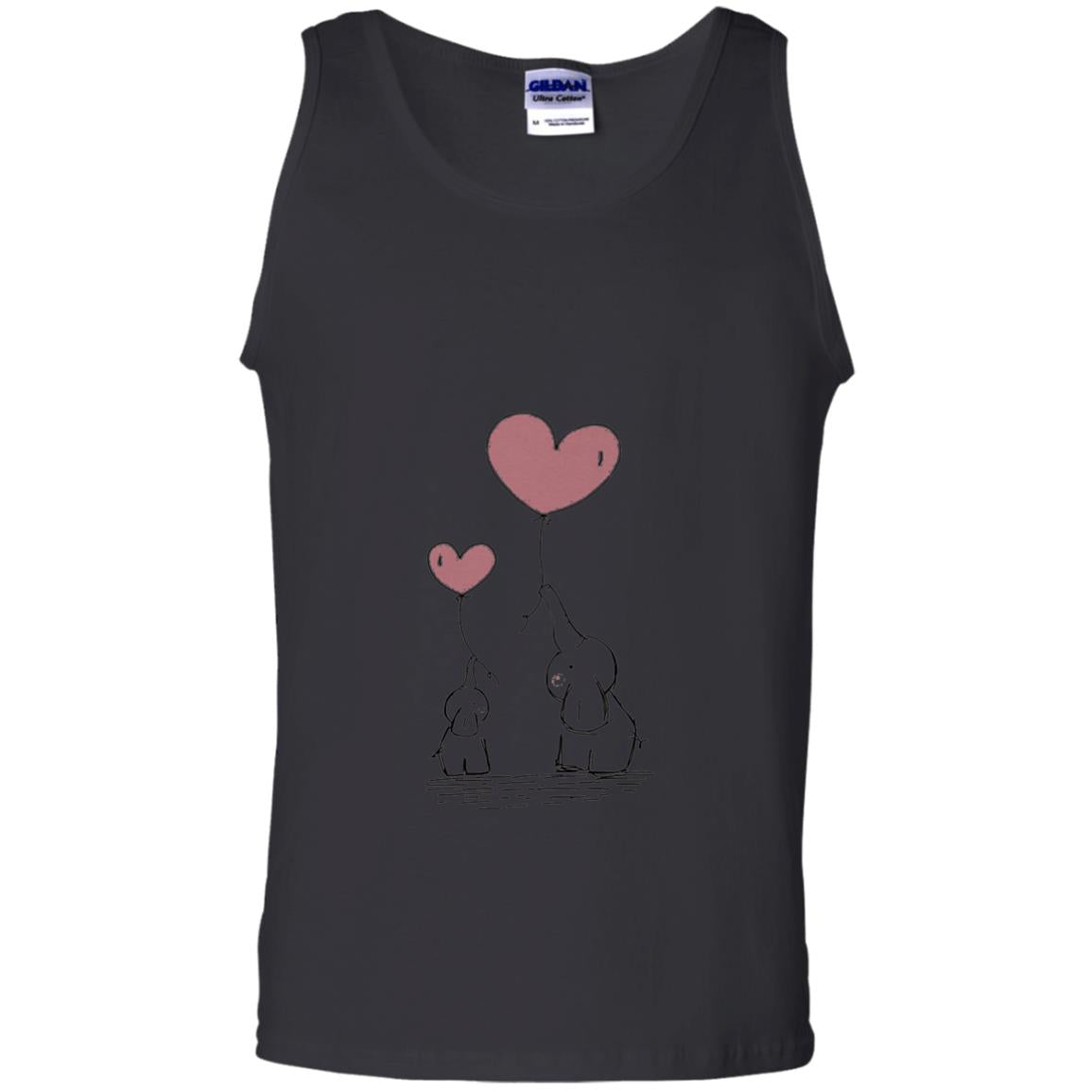 Elephants Mom Heart Balloons Family Shirt Black