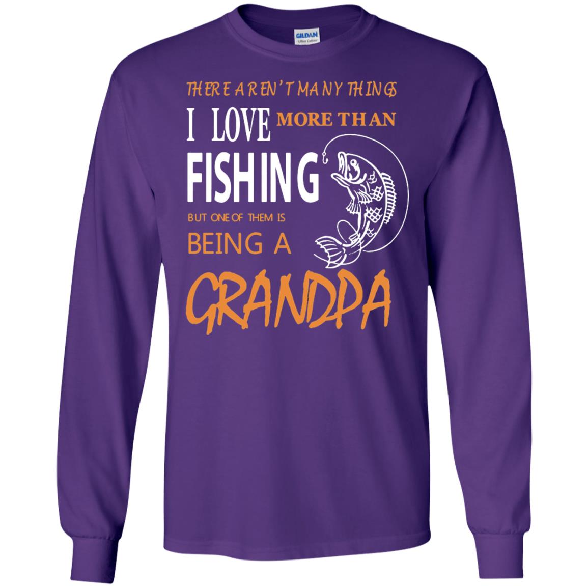 Fishing Grandpa Shirt I Love More Than Fishing Purple