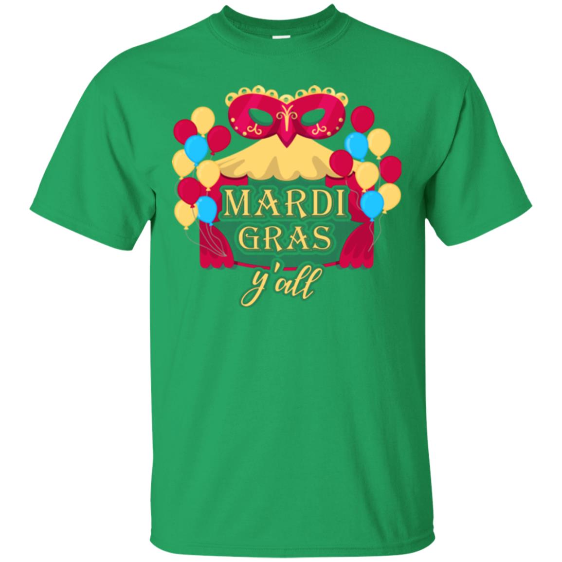 Mardi Gras T-shirt Y_all Irish Green