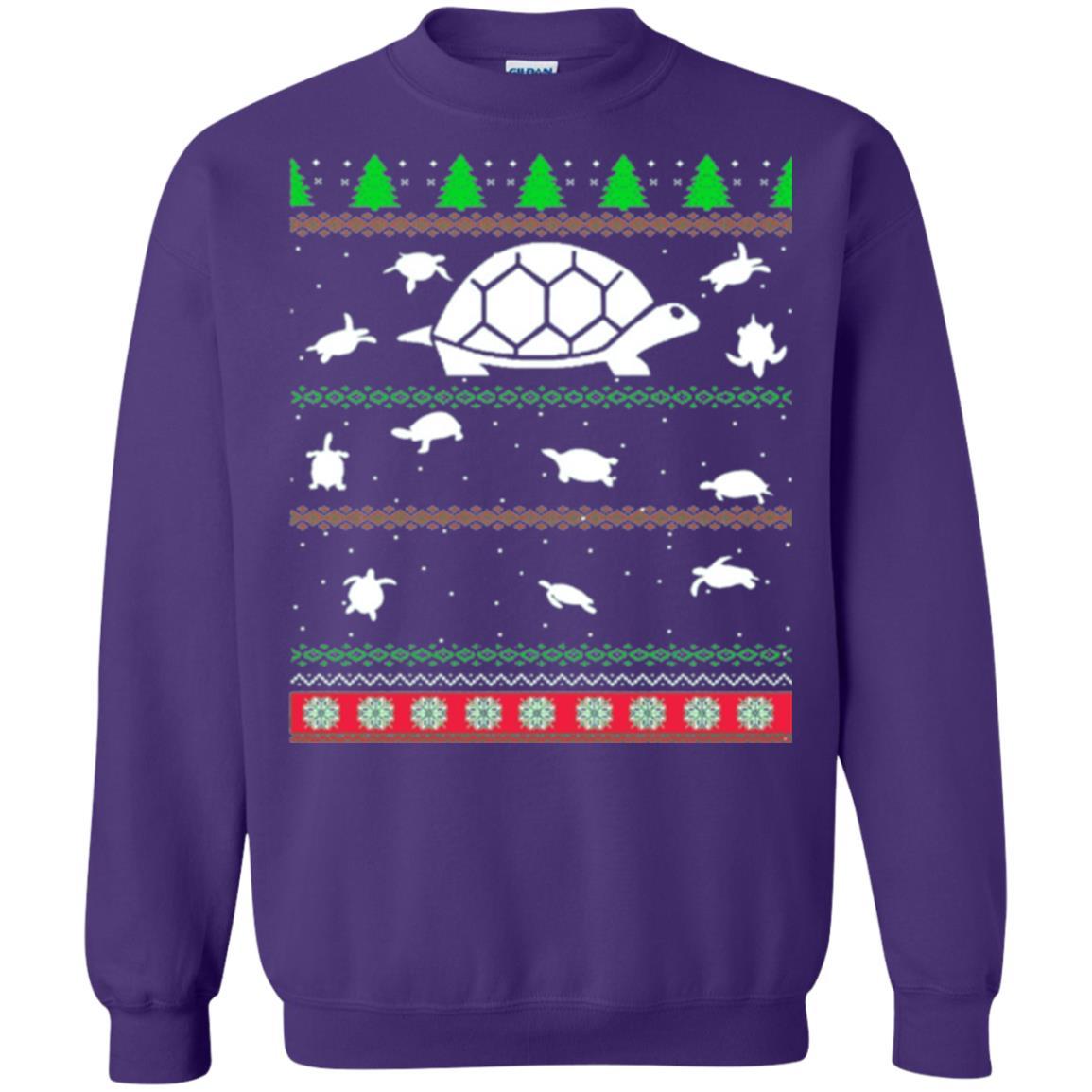 Christmas T-shirt Turtle Lover Merry Christmas Purple