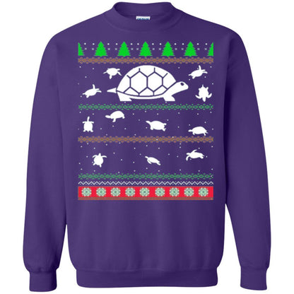 Christmas T-shirt Turtle Lover Merry Christmas Purple