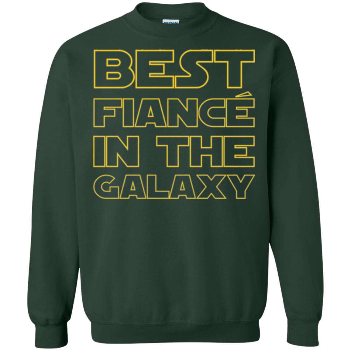 Engaged Married Wedding T-shirt Best Fiance In The Galaxy Forest Green