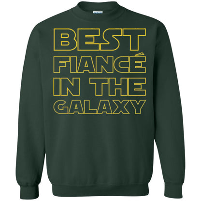 Engaged Married Wedding T-shirt Best Fiance In The Galaxy Forest Green