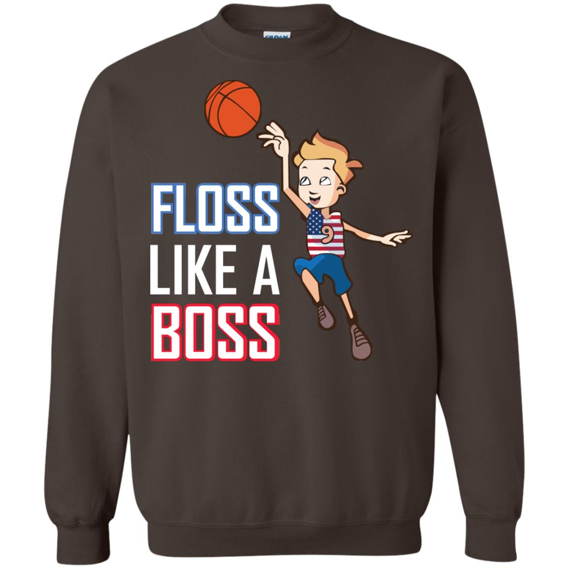 Floss Like A Boss Shirt For Basketball Players Dark Chocolate
