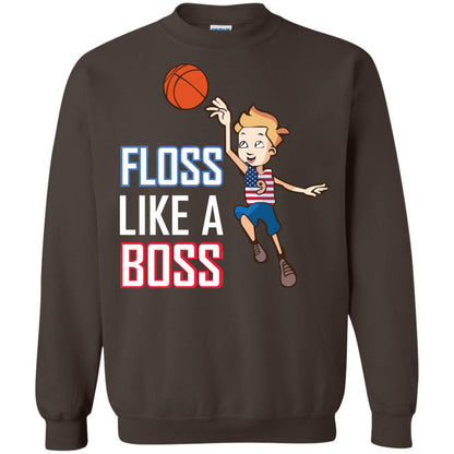Floss Like A Boss Shirt For Basketball Players Dark Chocolate