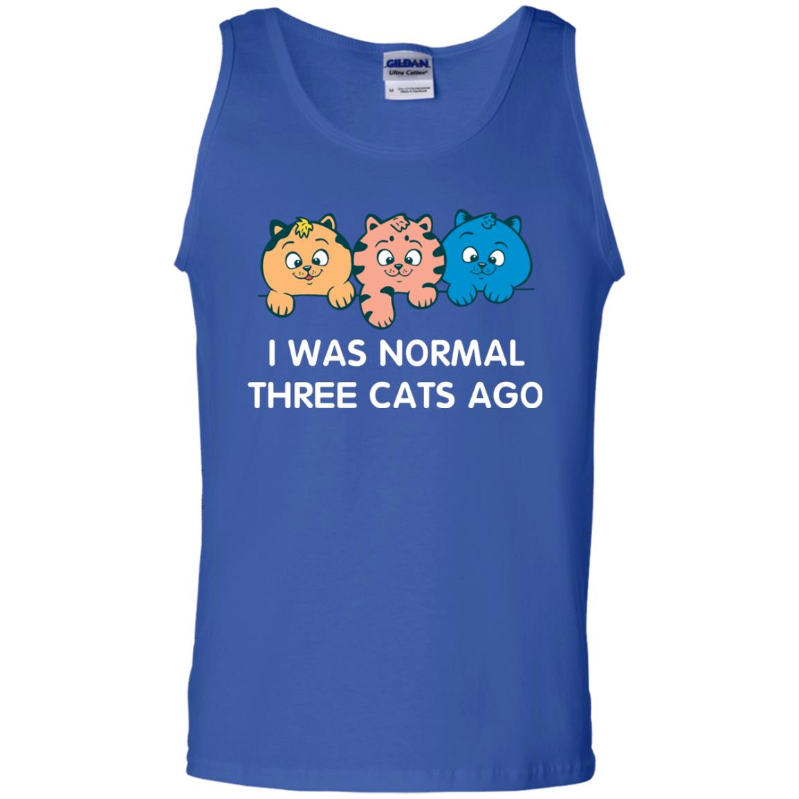 Cat Lover T-shirt I Was Normal Three Cats Ago Royal