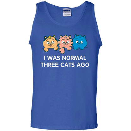 Cat Lover T-shirt I Was Normal Three Cats Ago Royal