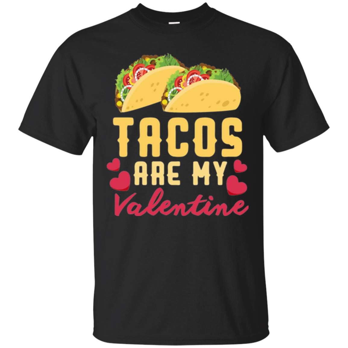 Funny Valentines Day Shirt Tacos Lovers Love Heart Gift Shirt Black