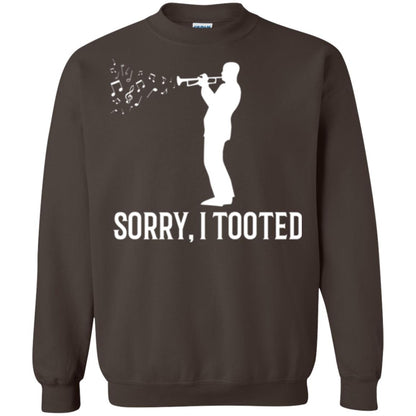 Trumpet Lovers T-shirt Sorry I Tooted Dark Chocolate