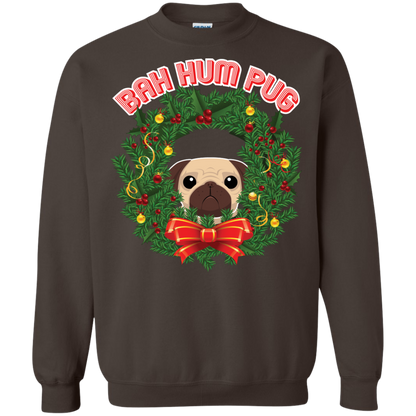 Christmas T-Shirt Bah Hum Pug Dark Chocolate