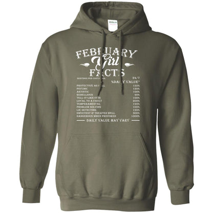 February Girl Facts Facts T-shirt Military Green