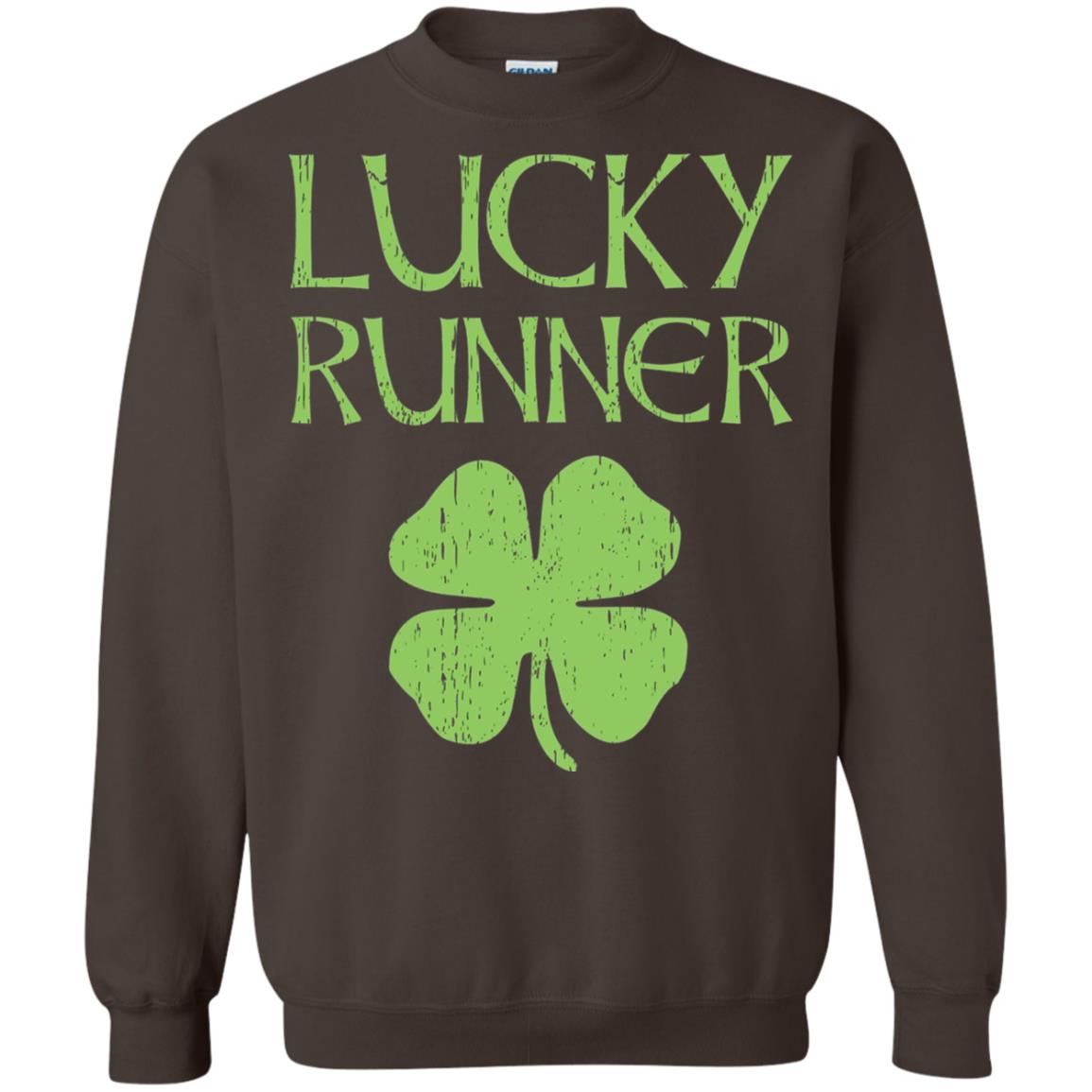 Irish Running Lucky Runners St. Patrick_s Day T-shirt Dark Chocolate