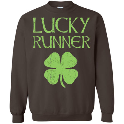 Irish Running Lucky Runners St. Patrick_s Day T-shirt Dark Chocolate